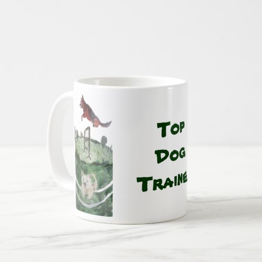 Hunde Agility Personalisiert zeichnen Kaffeetasse (Vorderseite Links)