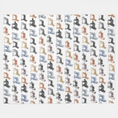 Hunde aller Arten Fleecedecke (Vorderseite (Horizontal))