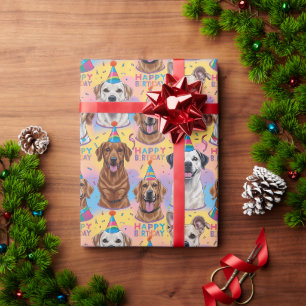 Hunde Alles Gute zum Geburtstag Geschenkpapier