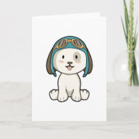 Hunde als Aviator mit Hut und Brille