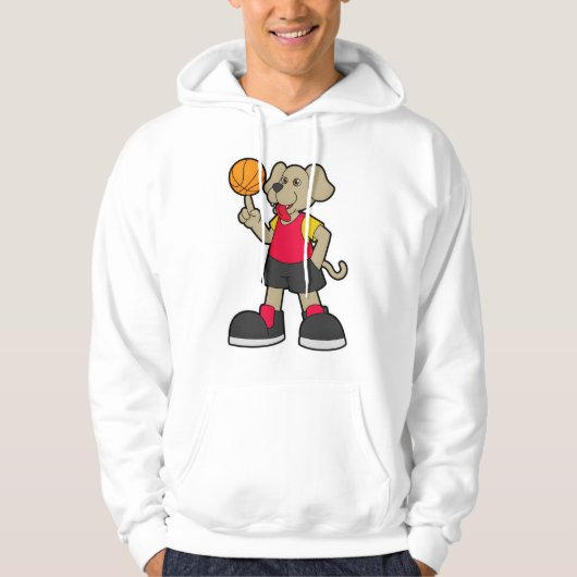 Hunde als Basketballspieler mit Basketball Hoodie (Vorderseite)
