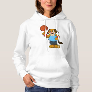 Hunde als Basketballspieler mit Basketball Hoodie