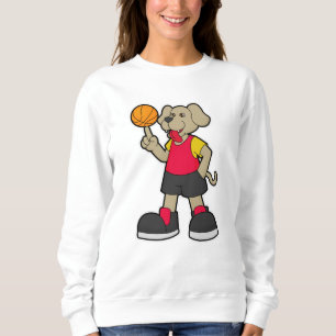 Hunde als Basketballspieler mit Basketball Sweatshirt