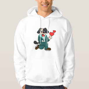 Hunde als Bräutigam mit Anzug und Krawatte Hoodie