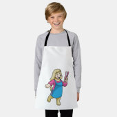 Hunde als Friseur mit Kamm Schürze (Getragen)