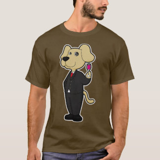 Hunde als Groom mit Glas Rotwein T-Shirt