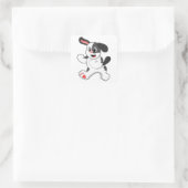 Hunde als Kämpfer Quadratischer Aufkleber (Tasche)