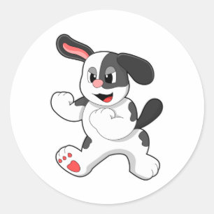 Hunde als Kämpfer Runder Aufkleber