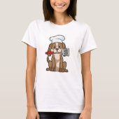 Hunde als Koch mit Koch Hut & Spatula T-Shirt (Vorderseite)