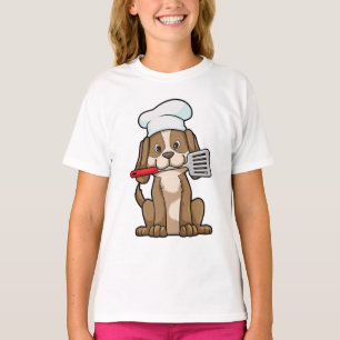 Hunde als Koch mit Koch Hut & Spatula T-Shirt