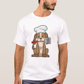 Hunde als Koch mit Koch Hut & Spatula T-Shirt (Vorderseite)