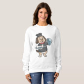 Hunde als Koch mit Platter & Knochen Sweatshirt (Vorne ganz)