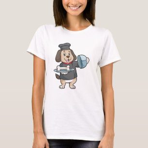 Hunde als Koch mit Platter & Knochen T-Shirt