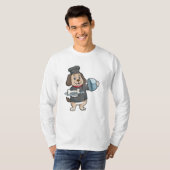 Hunde als Koch mit Platter & Knochen T-Shirt (Vorne ganz)