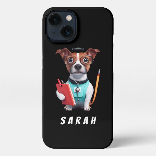 Hunde als Krankenschwester, Hunde tragen Krankensc iPhone Hülle (Rückseite)