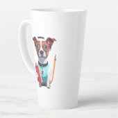 Hunde als Krankenschwester, Hunde tragen Krankensc Milchtasse (Linke Ecke)