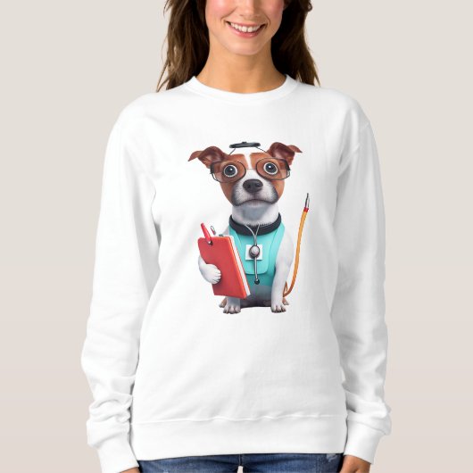 Hunde als Krankenschwester, Hunde tragen Krankensc Sweatshirt (Vorderseite)