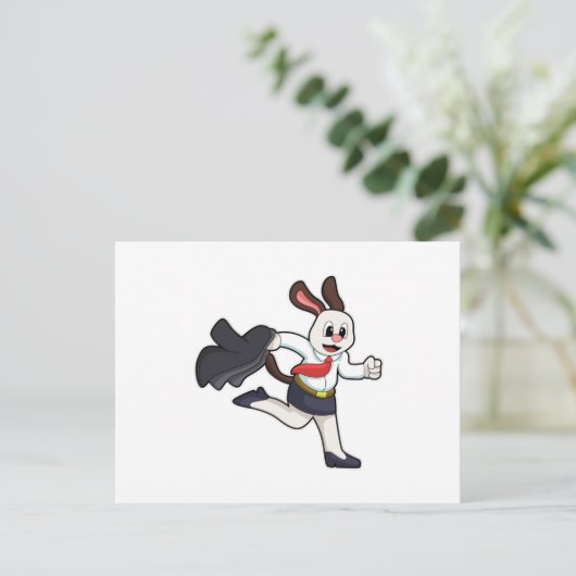 Hunde als Sekretär mit Rock Postkarte (Stehend Vorderseite)