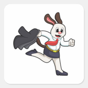 Hunde als Sekretär mit Rock Quadratischer Aufkleber