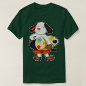 Hunde als Surfer mit Surfbrett T-Shirt (Design vorne)
