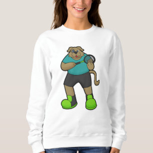 Hunde als Tennisspieler mit Tennisschläger Sweatshirt