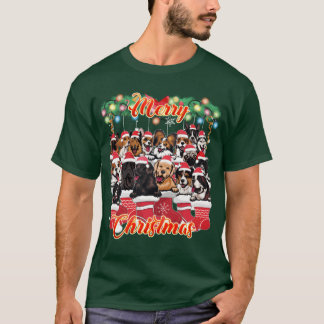 Hunde als Weihnachten Dcor Niedlich Hunde Weihnach T-Shirt