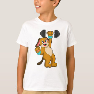 Hunde am Krafttraining mit Dumbell T-Shirt
