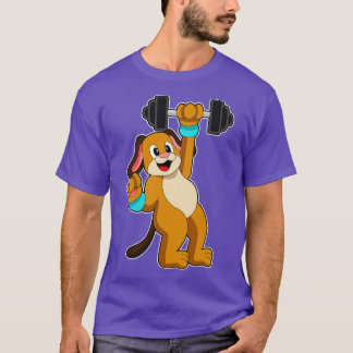 Hunde am Krafttraining mit Dumbell T-Shirt
