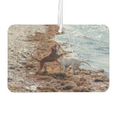 Hunde am Strand Autolufterfrischer (Rückseite)