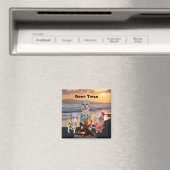 Hunde am Strand bei Sunset Magnet (In Situ (Geschirrspüler))