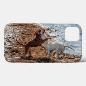 Hunde am Strand Case-Mate iPhone Hülle (Rückseite (Horizontal))