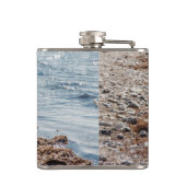 Hunde am Strand Flachmann (Rückseite)