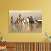 Hunde am Strand Leinwanddruck (Insitu (Wohnzimmer))