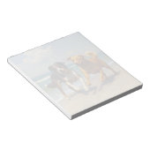 Hunde am Strand Notizblock (angewinkelt)