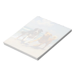 Hunde am Strand Notizblock