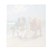 Hunde am Strand Notizblock (Vorderseite)