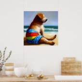 Hunde am Strand Poster (Küche)