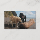 Hunde am Strand Visitenkarte (Rückseite)