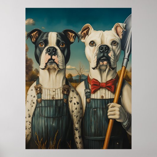 Hunde Ameriana Portrait Poster (Vorne)