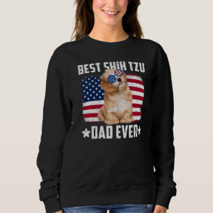 Hunde Amerikanische Flagge Bester Shih Tzu Vater j Sweatshirt