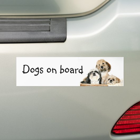 Hunde an Bord Autoaufkleber (Auf Auto)