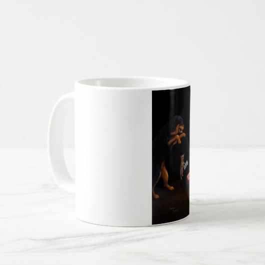 Hunde an Manfight Tasse (Vorderseite Links)