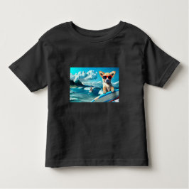 Hunde an Surfbrettern mit Sonnenbrille KI Art Kleinkind T-shirt