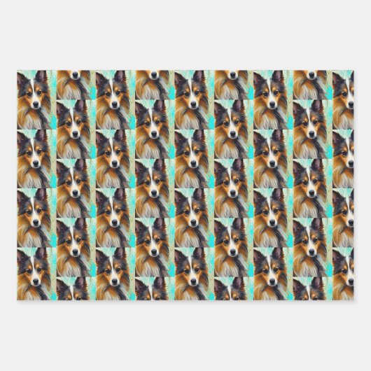 Hunde Art Set Geschenkpapier Set (Vorderseite 3)