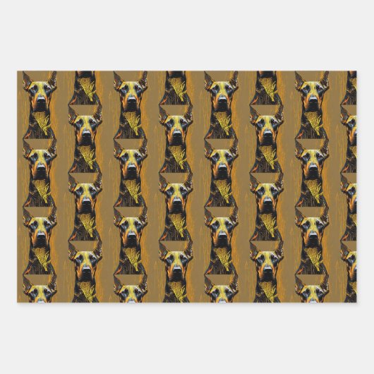 Hunde Art Set Geschenkpapier Set (Vorderseite 2)