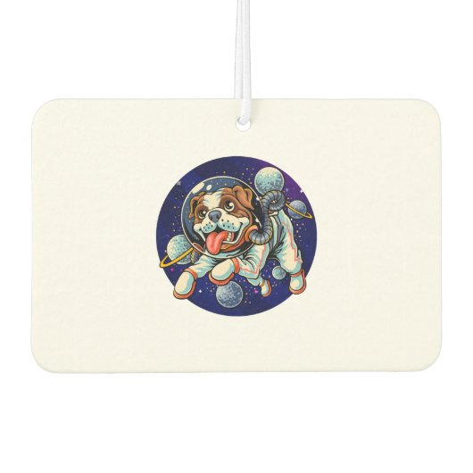 Hunde Astronaut, Weltraumhund Autolufterfrischer (Vorderseite)