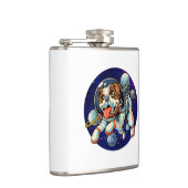 Hunde Astronaut, Weltraumhund Flachmann (Rechts)