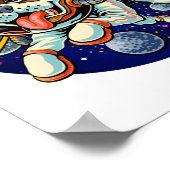 Hunde Astronaut, Weltraumhund Poster (Ecke)