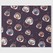 Hunde Astronauten Geschenkpapier (Flach)