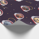 Hunde Astronauten Geschenkpapier (Ecke)